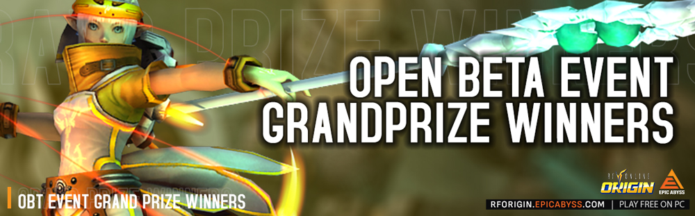 OBT EVENT GRAND PRIZE WINNERS