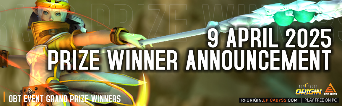 PRIZE WINNER 9 APRIL 2025